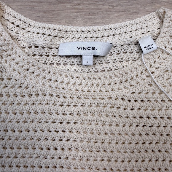 Vince Short Sleeve Crochet Top - Picture 3 of 8